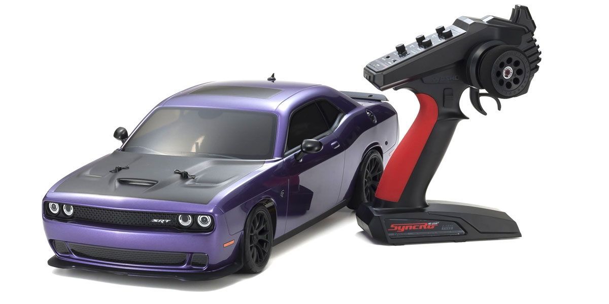 Kyosho Fazer MK2 2015 Purple Dodge Challenger 1/10 Readyset 34415T1C