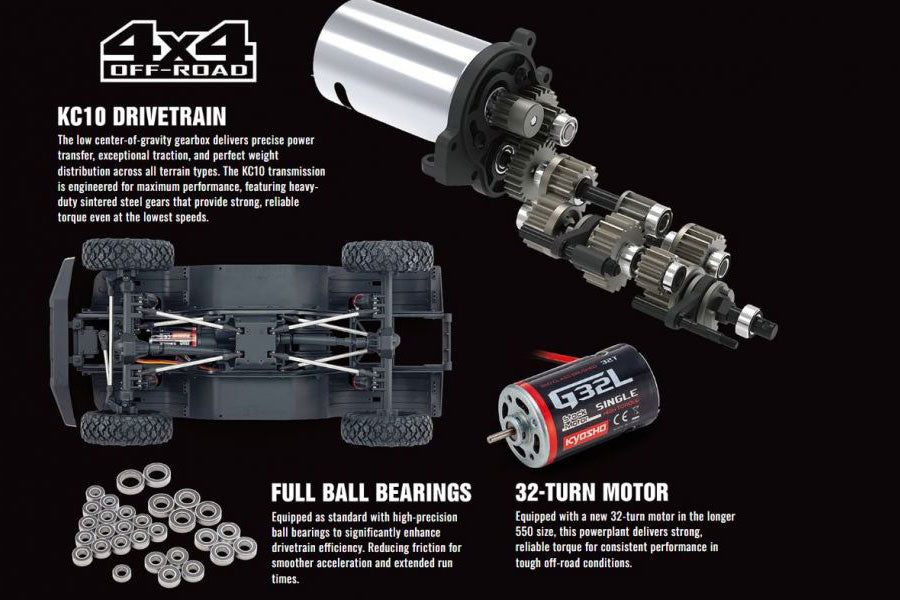 Kyosho 1/10 KC10 Toyota Land Cruiser 60 4WD Electric Crawler ReadySet - Type 2