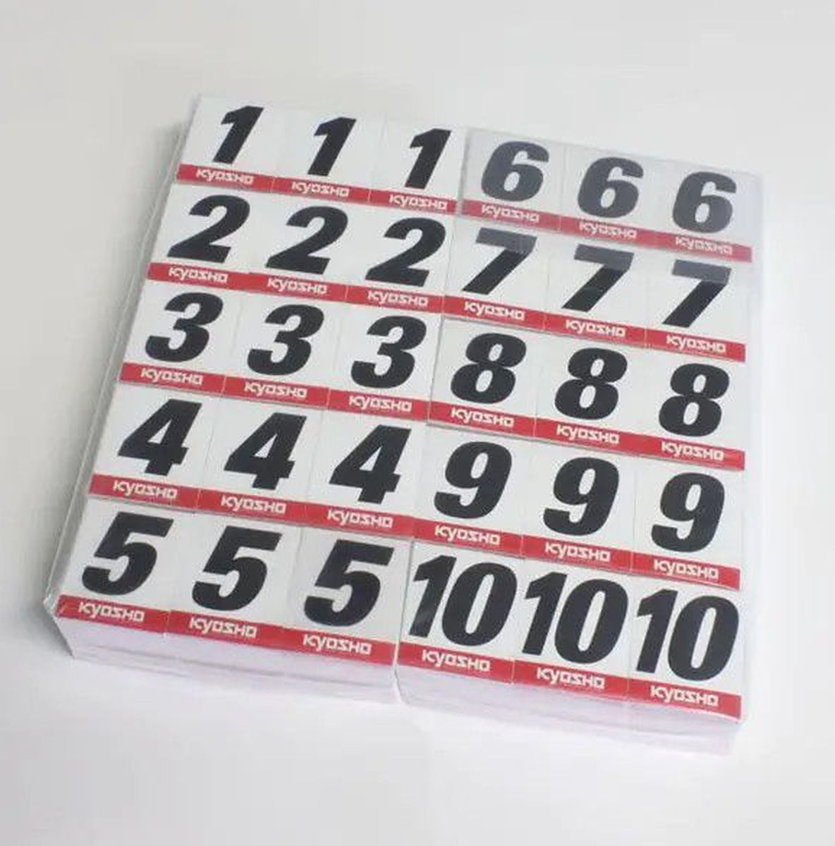 Number Set 40x45mm 1-10/100 Racing Numbers for RC Bodies | Kyosho