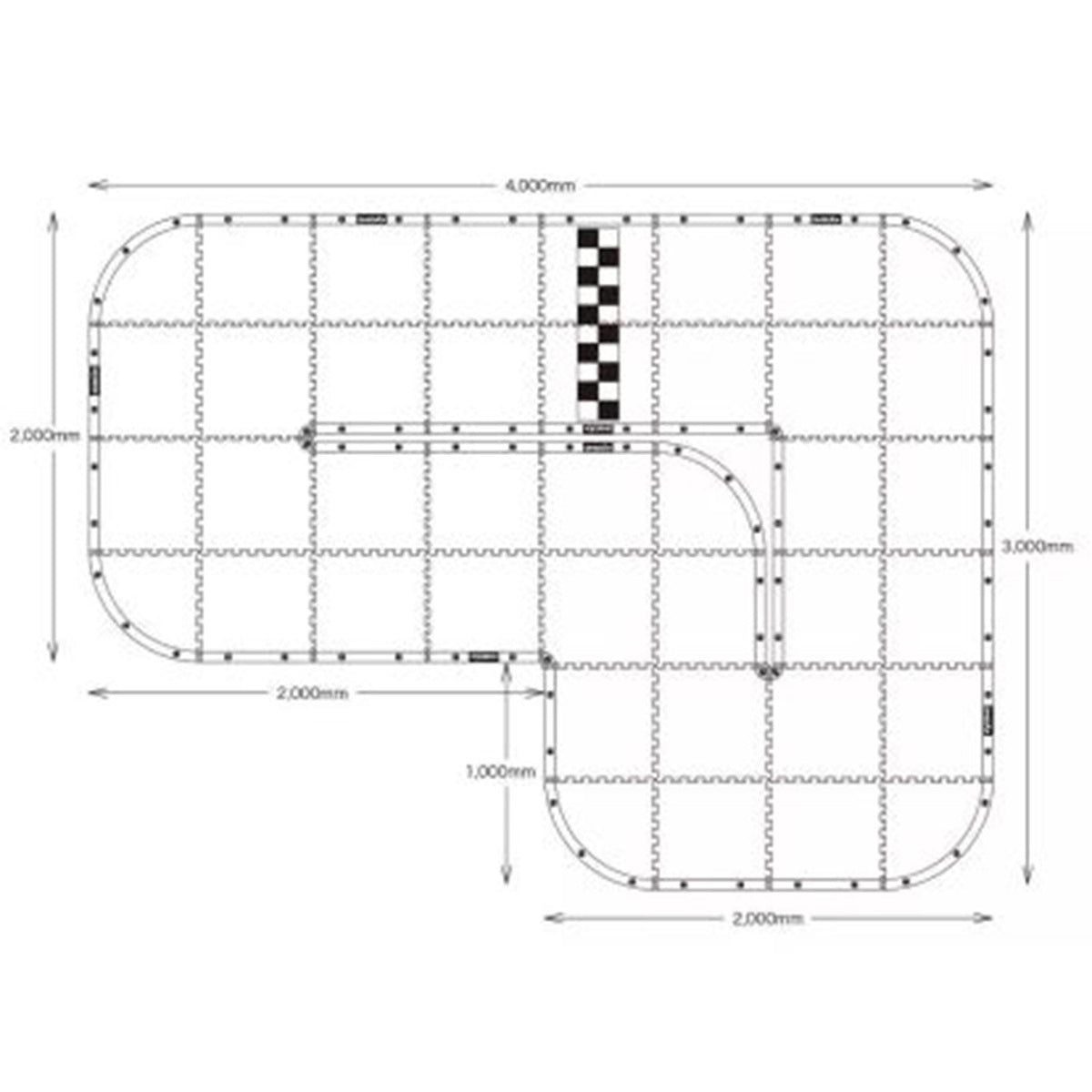Kyosho Mini-Z Carpet Track 50 Basic Set 40 Pieces - Indoor Racing