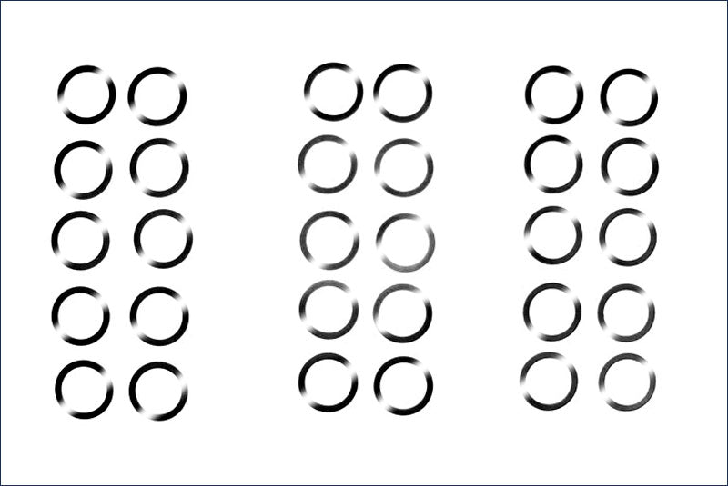 Kyosho 5X7mm Shim Kit, 0.1/0.2/0.3mm, 10pcs 96643