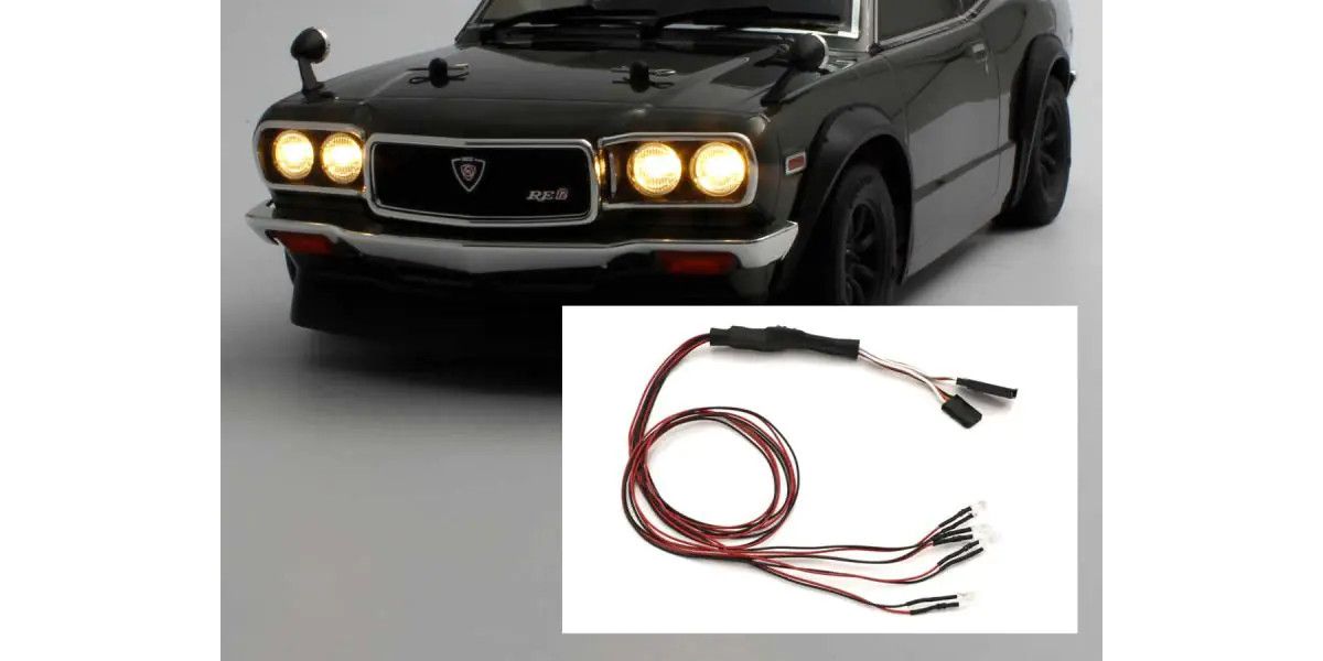 Kyosho LED Light Unit (5mm/4 Bulbs/ Halogen & Red) 97054-4HR