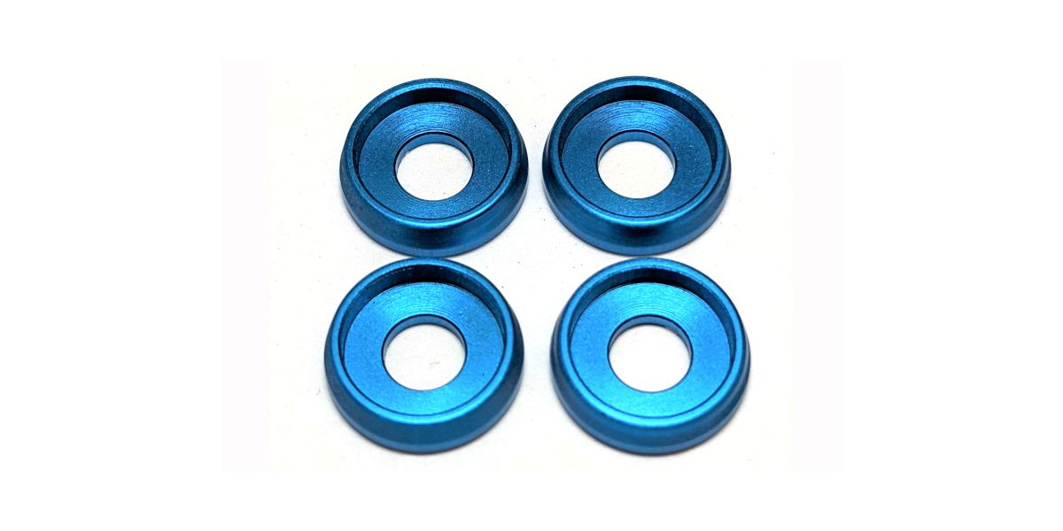 Kyosho M3 Screw Washer, Light Blue, 4pcs AMR026LBL