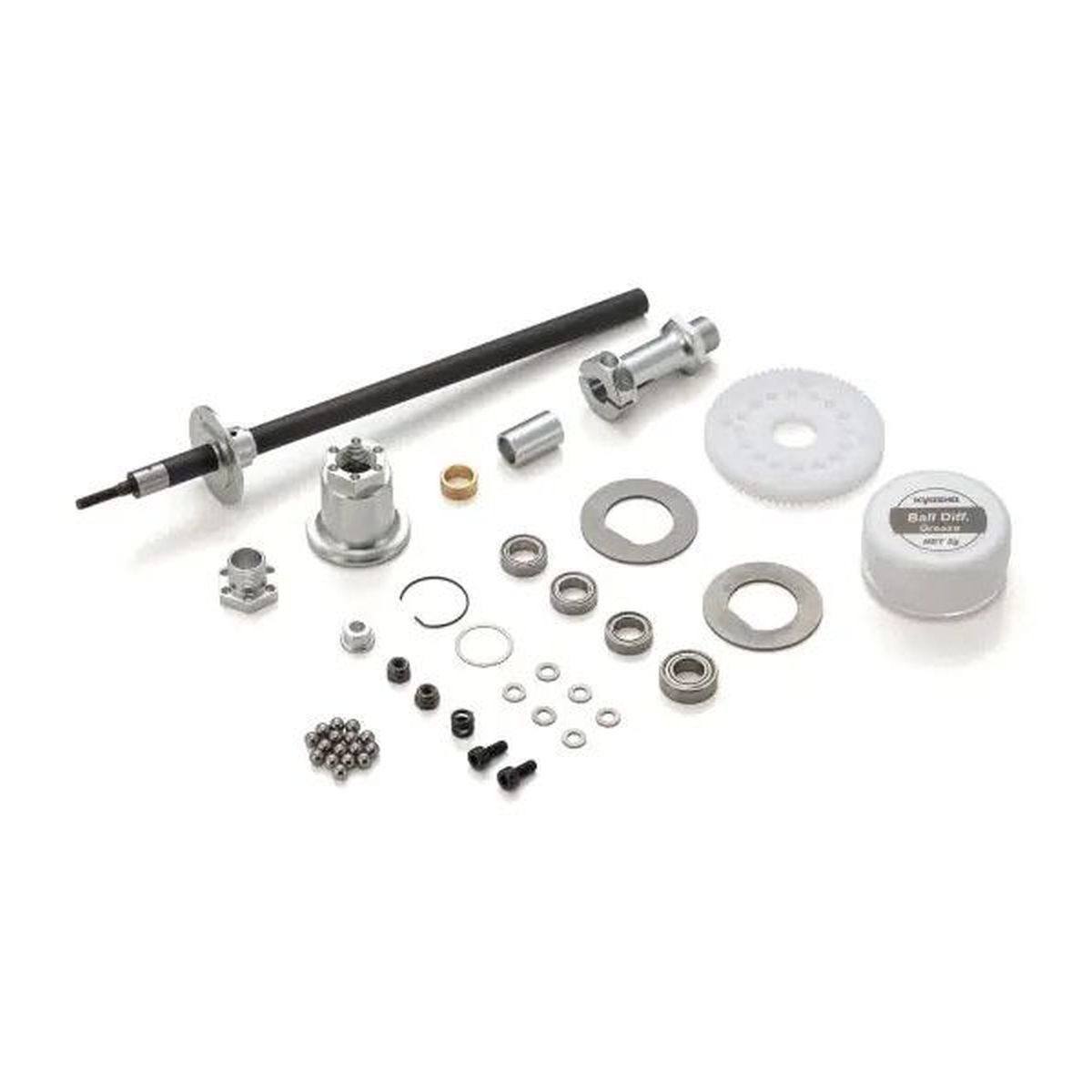 6mm Ball Diff Set Carbon Shaft Silver for Fantom/Plazma MkIII | Kyosho