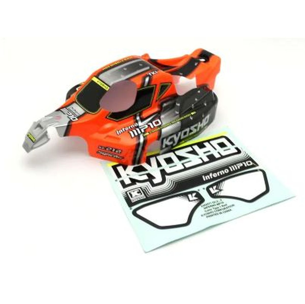 Pre-Decorated Red Body Set for Inferno MP10 RS 1/8 Competition Nitro Buggy | Kyosho
