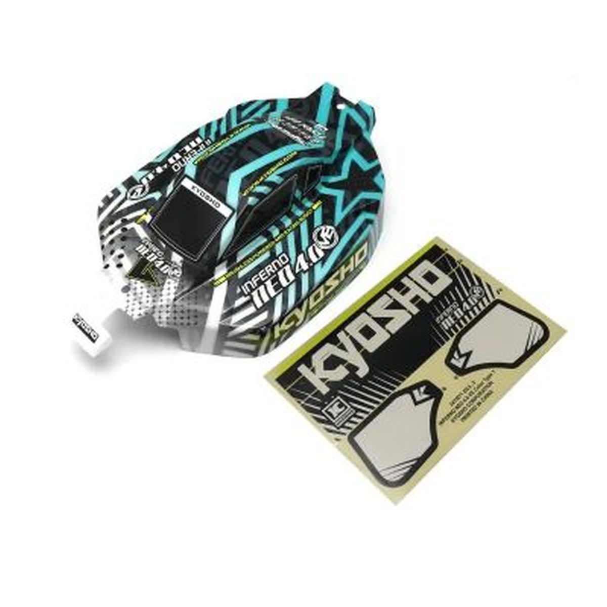 Pre-Decorated Body Set for Inferno NEO 4.0 VE T1 1/8 Electric Buggy | Kyosho