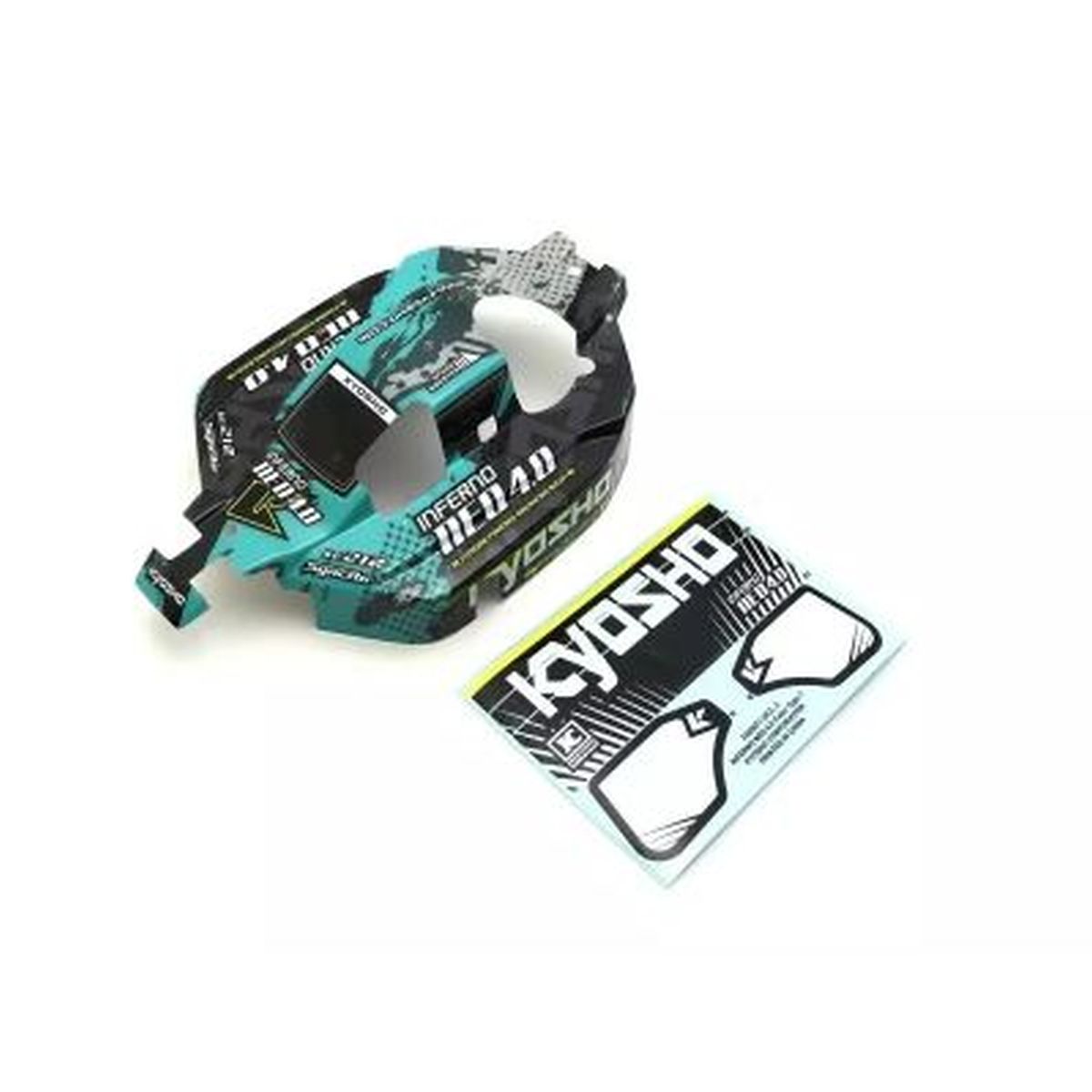 Pre-Decorated Green Body Set for Inferno NEO 4.0 T2 1/8 Nitro Buggy | Kyosho