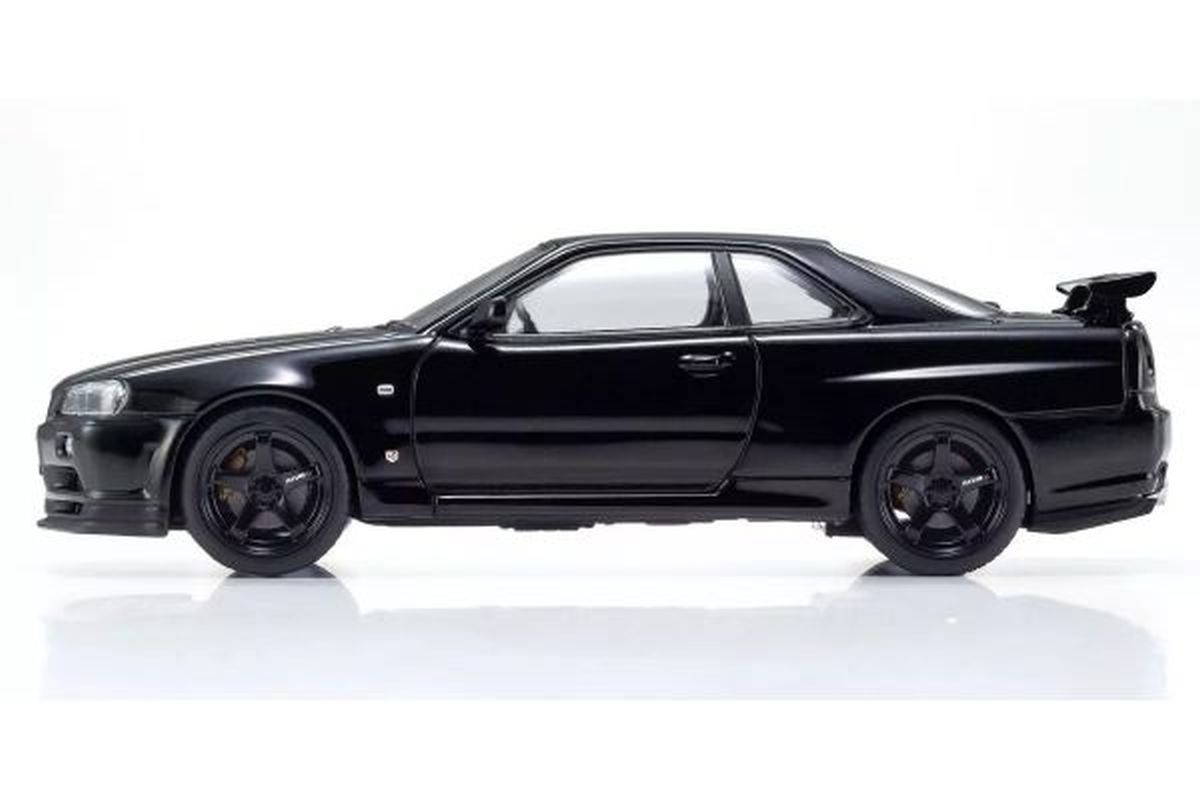Kyosho 1/43 Nissan Skyline GT-R R34 V-Spec II Black Diecast Model
