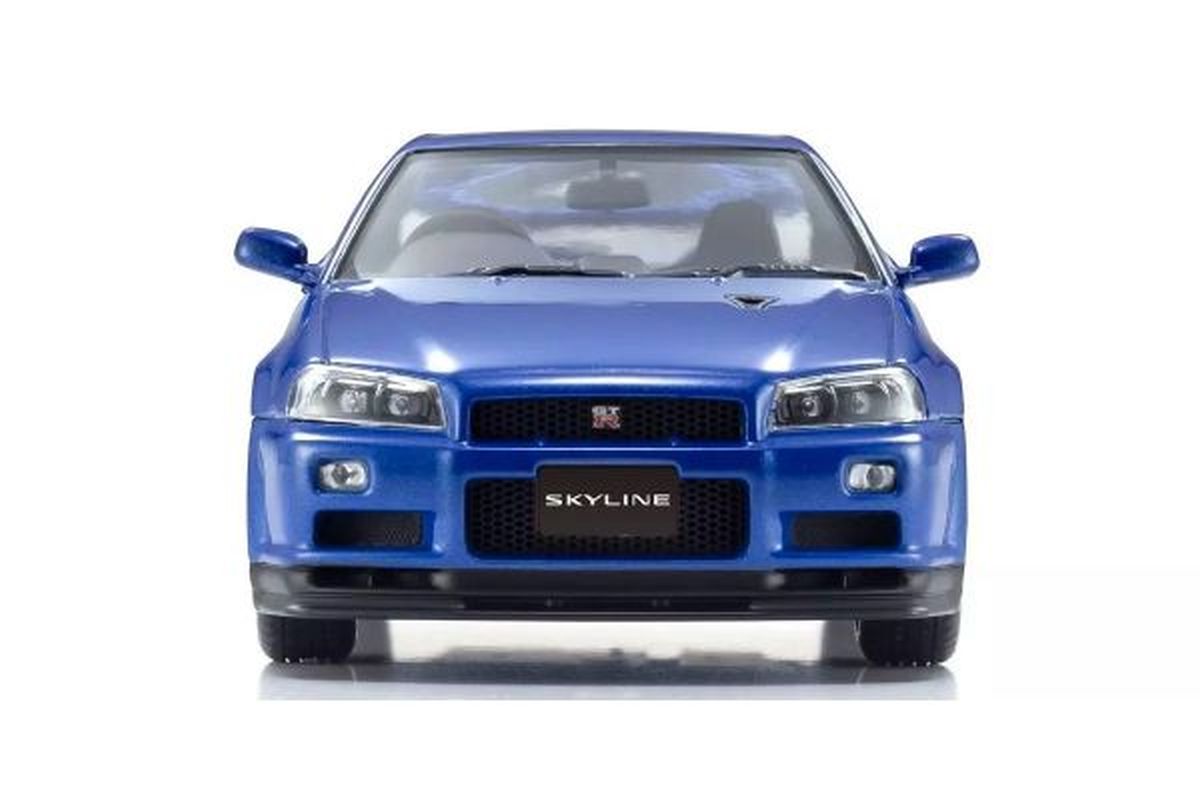 Kyosho 1/43 Nissan Skyline GT-R R34 V-Spec II Blue Diecast Model