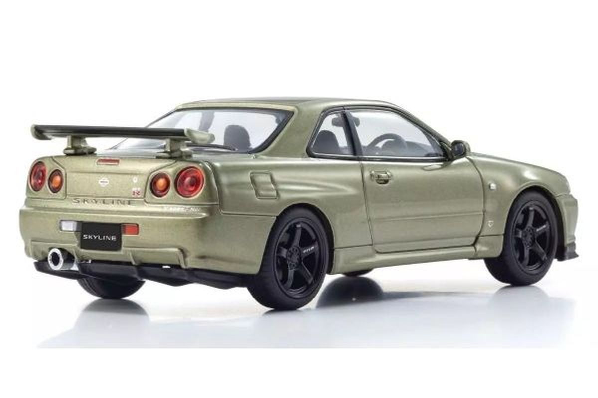 Kyosho 1/43 Nissan Skyline GT-R R34 V-Spec II Nür Millennium Jade Diecast Model