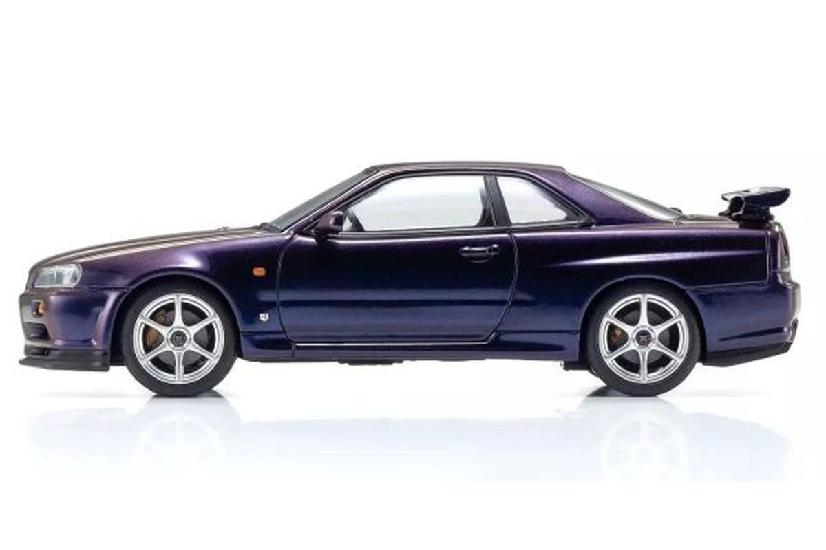 Kyosho 1/43 Nissan Skyline GT-R R34 V-Spec Midnight Purple III Diecast Model