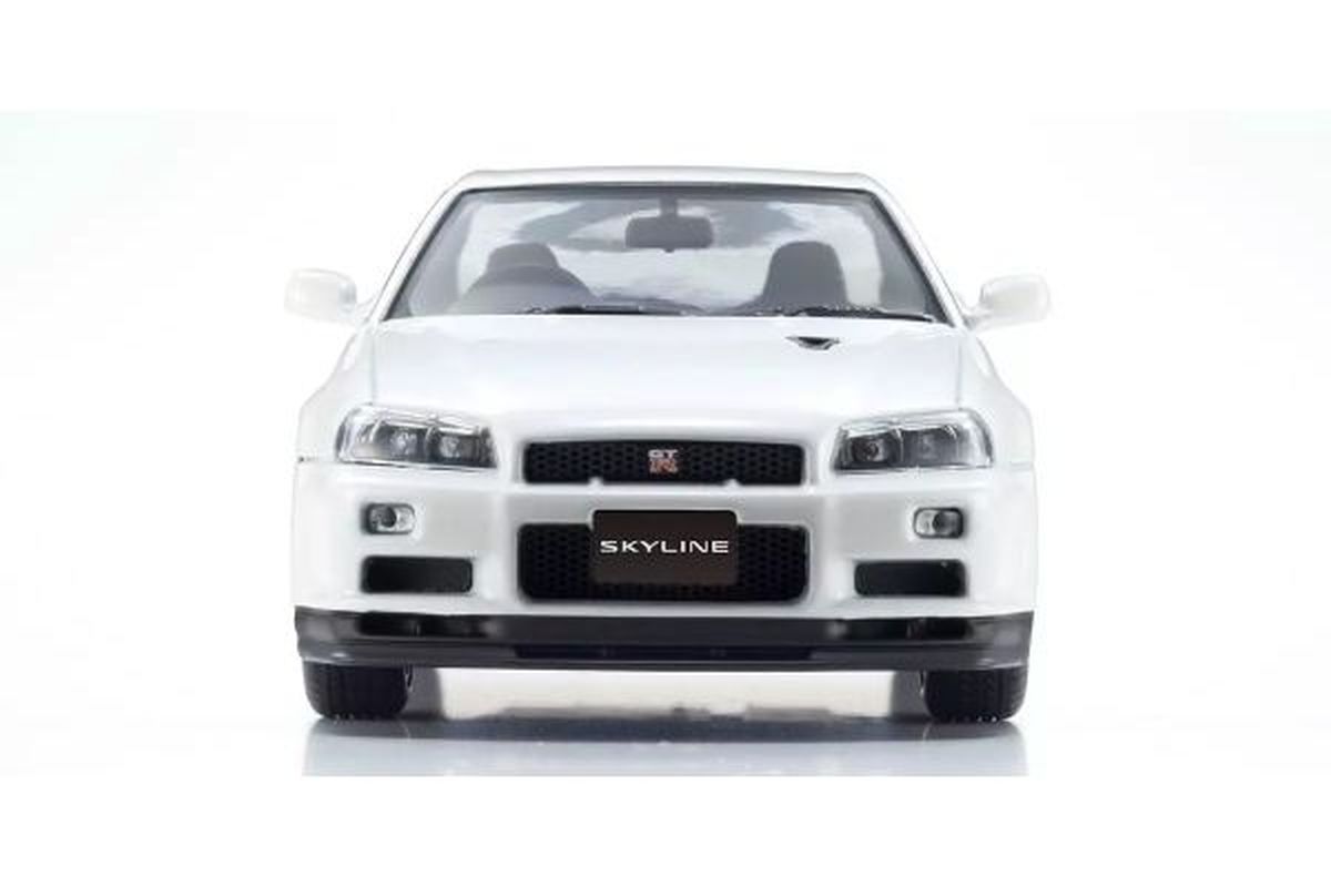 Kyosho 1/43 Nissan Skyline GT-R R34 V-Spec II White Diecast Model