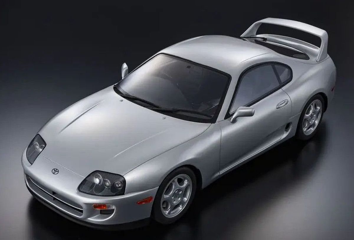Kyosho 1/12 Toyota Supra A80 Silver Resin Model