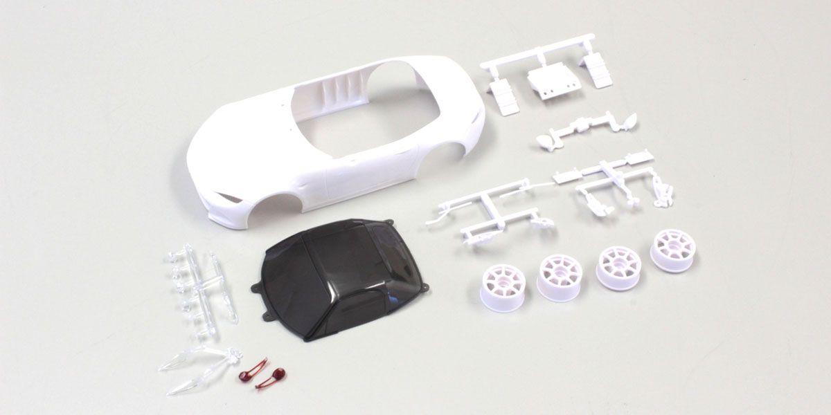 Kyosho Mazda Roadster White Body Set (w/Rim) MZN173