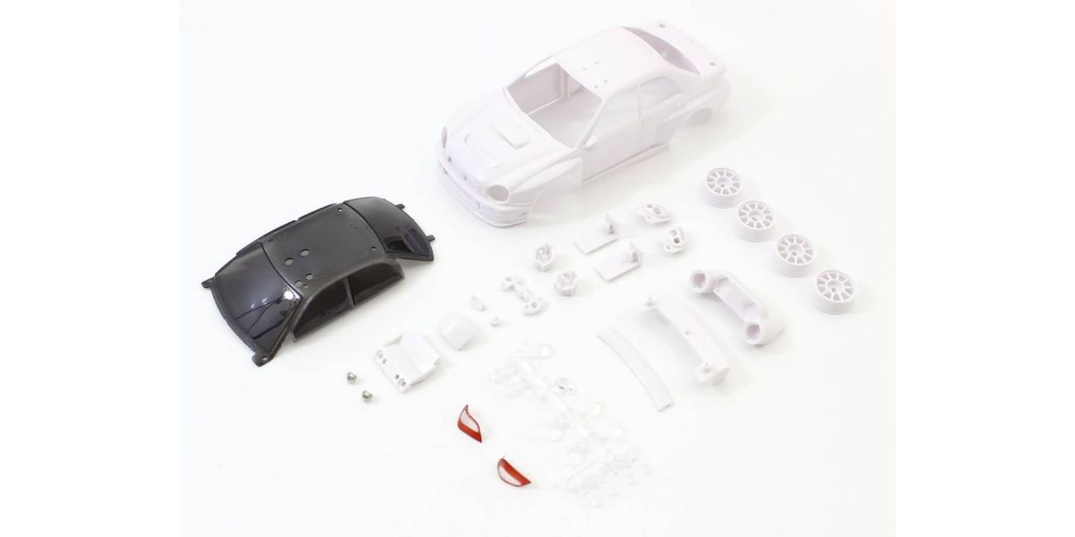 Kyosho Impreza WRC 2002 White Body Set w/ Wheel MZN200