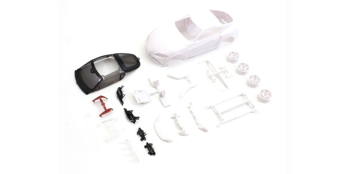 Kyosho Toyota GR Supra TRD White Body Set w/Wheel MZN207