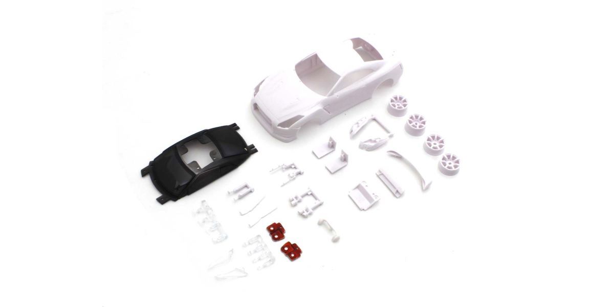 Kyosho Nissan GT-R (R35) White Body Set w/Rim for AWD Default Title