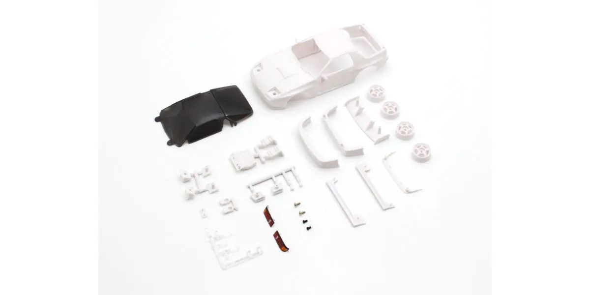 Kyosho Mazda Savanna RX-7 FC3S White Body Set, w/Rim for AWD MZN213