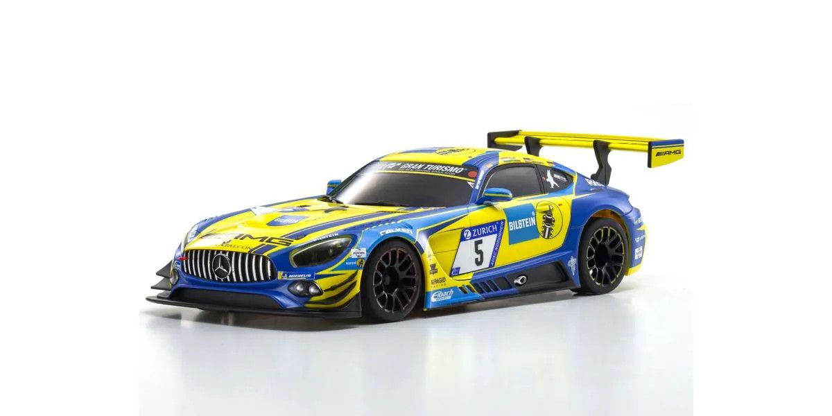 Kyosho ASC MR03W-MM Mercedes-AMG GT3 Blue/Yellow Autoscale Body MZP247BLY