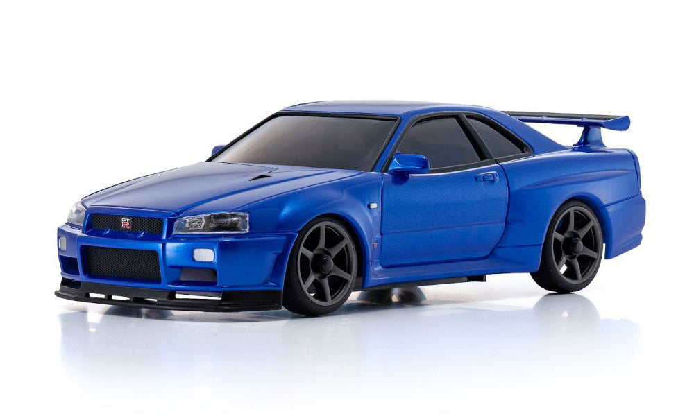 Kyosho MINI-Z ASC MA-020 AWD Nissan Skyline GT-R V.spec II Nur (R34) Autoscale Body, Metallic Blue MZP460MB