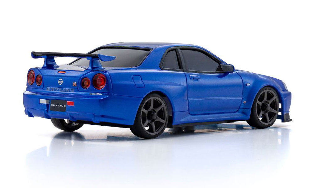 Kyosho MINI-Z ASC MA-020 AWD Nissan Skyline GT-R V.spec II Nur (R34) Autoscale Body, Metallic Blue MZP460MB