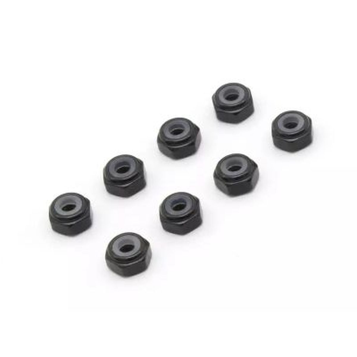 M2 Aluminum Nylon Lock Nut Set (Black/8pcs) for Mini-Z | Kyosho