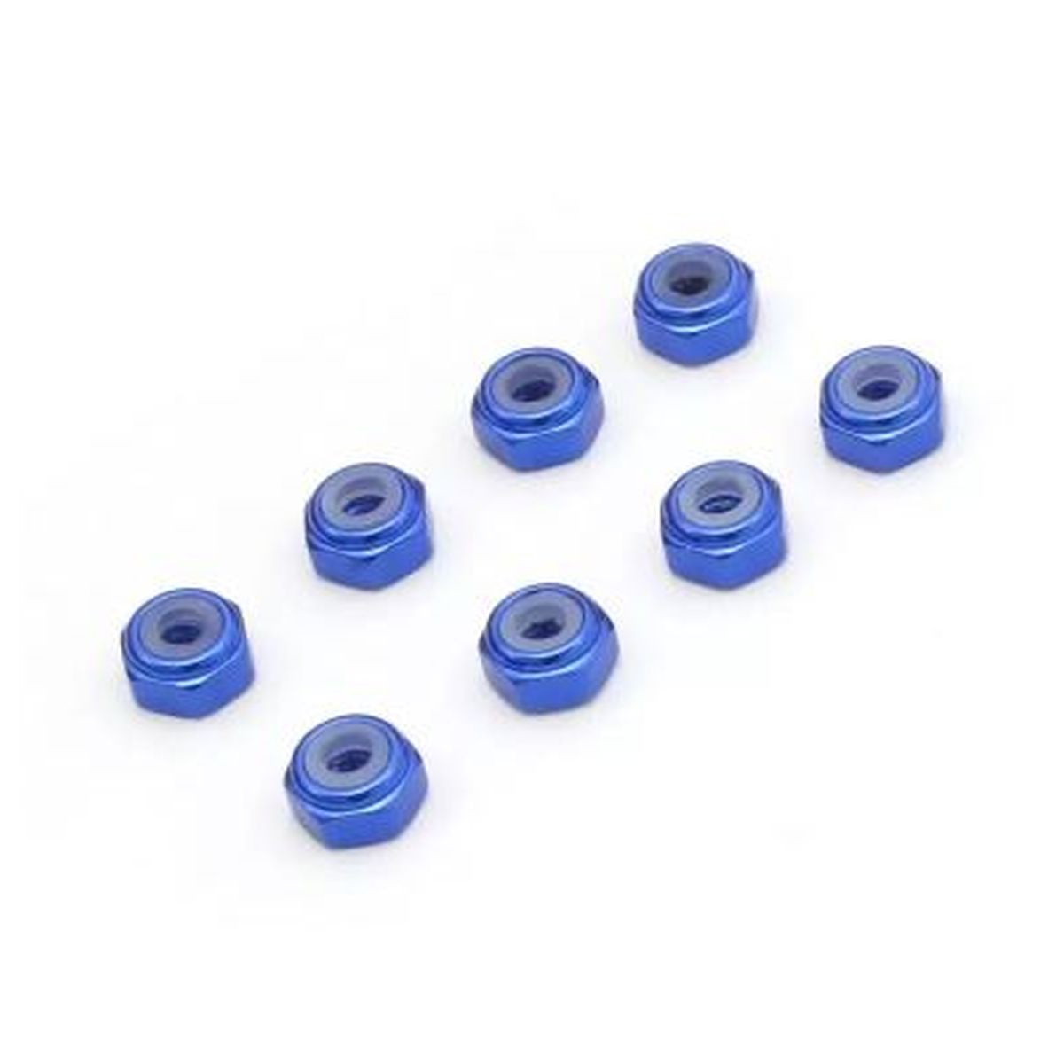 M2 Aluminum Nylon Lock Nut Set (Blue/8pcs) for Mini-Z | Kyosho