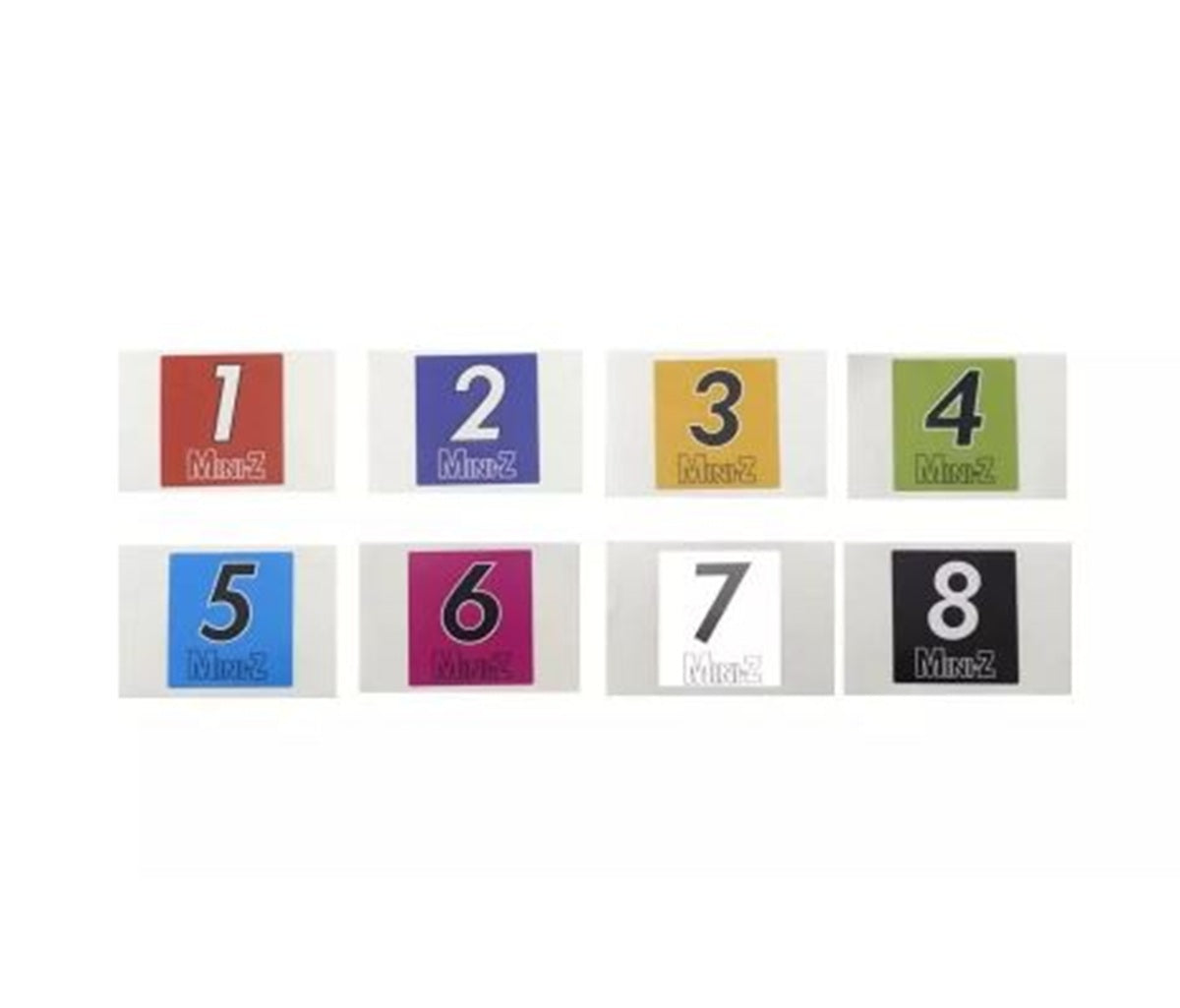 Racing Car Number Decal Set (No.1-8/50 Sets) for Mini-Z | Kyosho