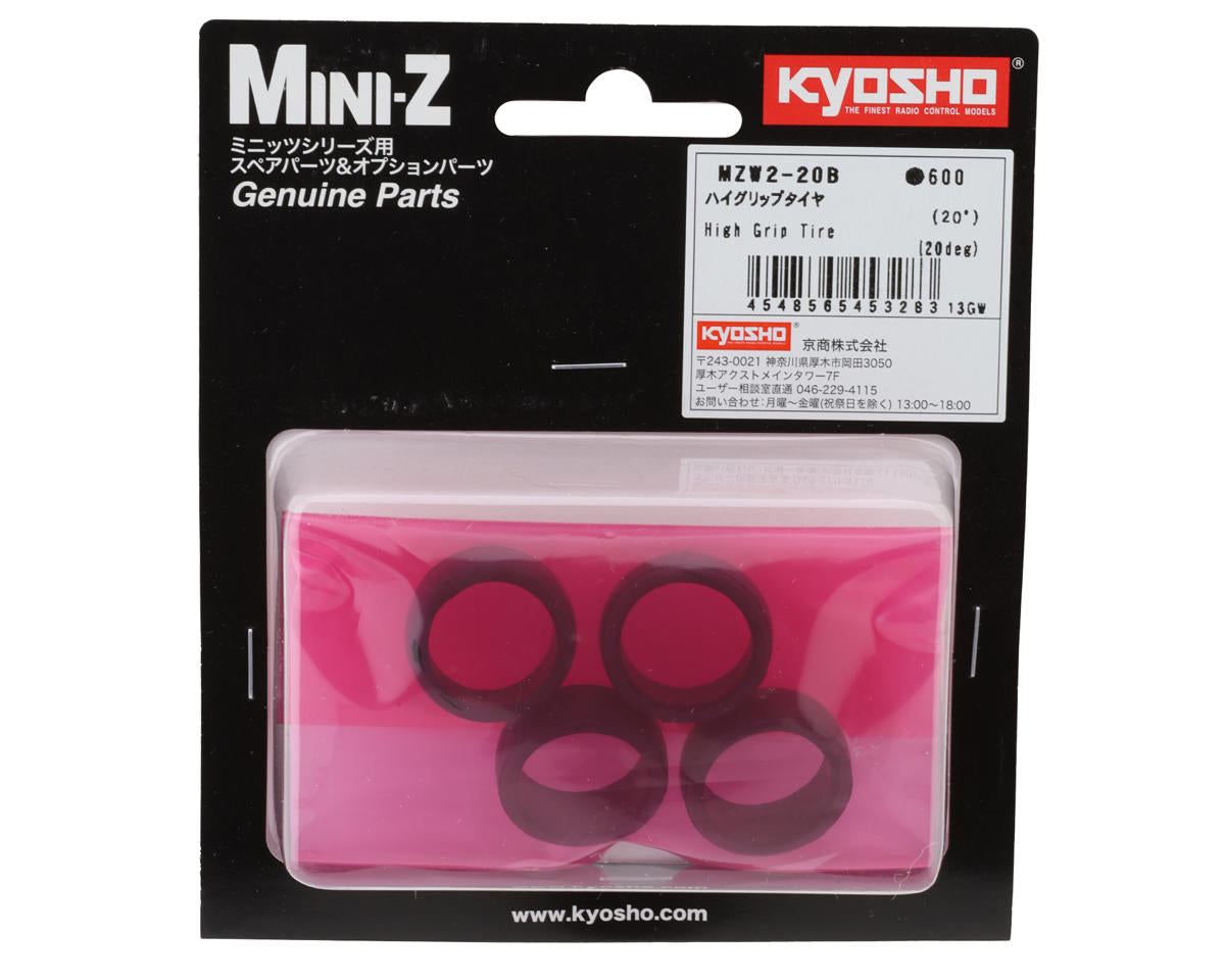 Kyosho Mini-Z 8.5mm High Grip Tire Set (4) (20 Shore) MZW2-20B