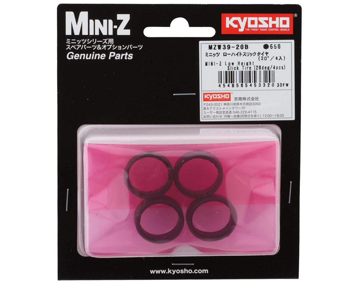 Kyosho Mini-Z Low Height Slick Tires (4) (20 Deg) MZW39-20B