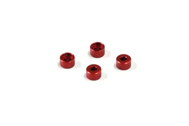 3.0mm Aluminum Friction Mount Collar Red 4-Pack for Mini-Z | Kyosho