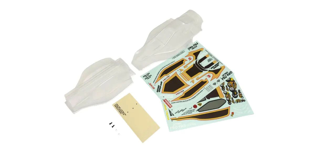 Kyosho Non-Decoration Body & Under Body (Optima Pro) OTB249