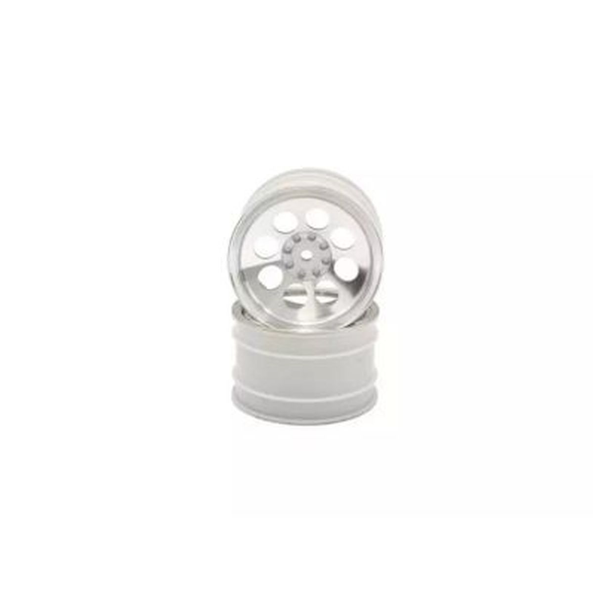 Satin Chrome 8-Hole Wheel 50mm (2pcs) for Optima 1/10 Off-Road Buggy | Kyosho