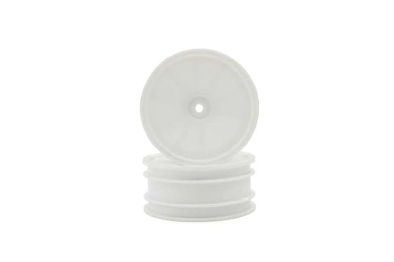 2.2" White Front Dish Wheel 2-Pack for Optima 4WD Vintage Buggy | Kyosho