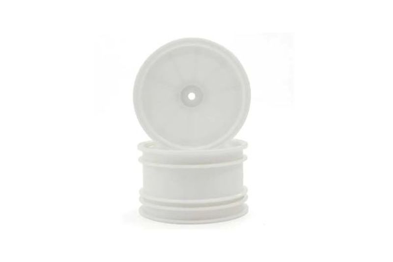 2.2" White Rear Dish Wheel 2-Pack for Vintage 4WD Buggy | Kyosho