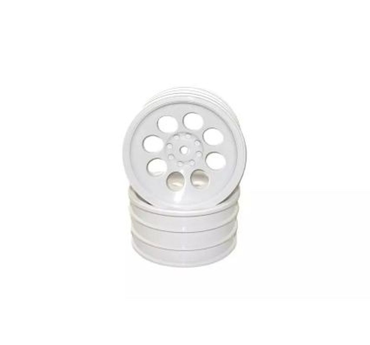 White Front 8-Hole Wheel 50mm (2pcs) for Optima Mid 1/10 Buggy | Kyosho