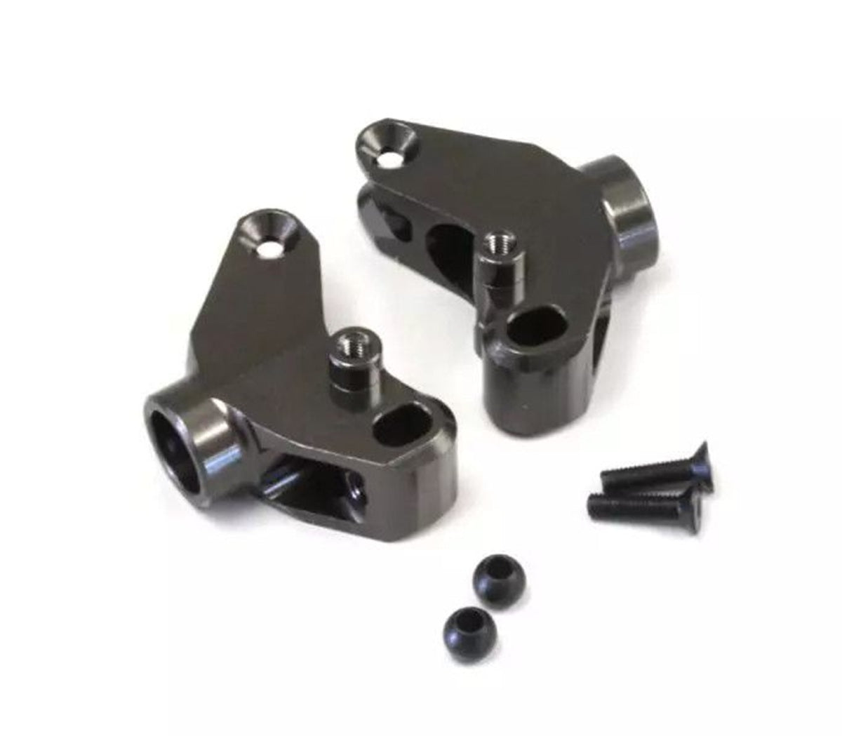 Gunmetal Aluminum Rear Hub Carrier Set for Optima 1/10 Off-Road Buggy | Kyosho