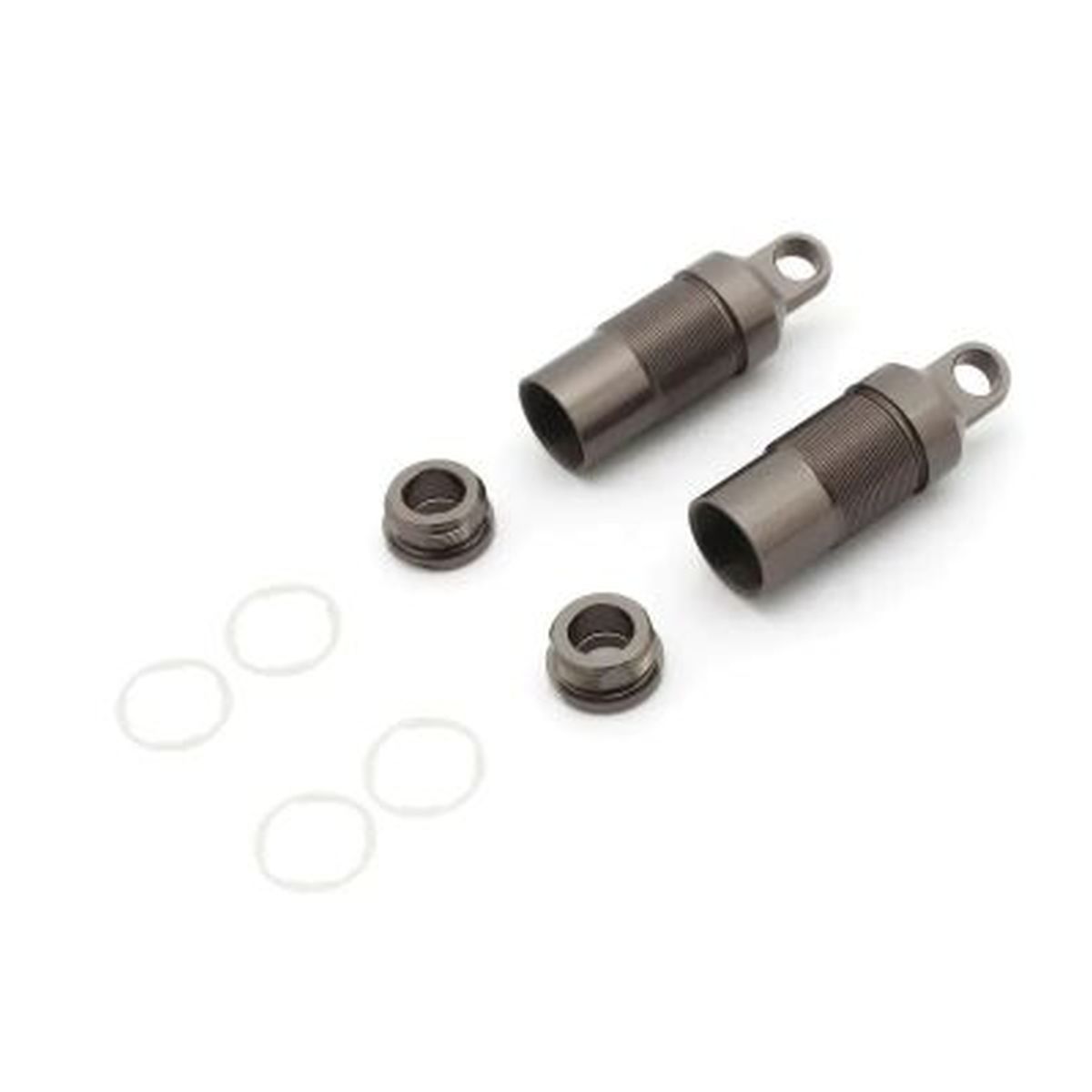 Gunmetal Front Shock Case Set (2pcs) for Optima Mid 1/10 4WD Buggy | Kyosho
