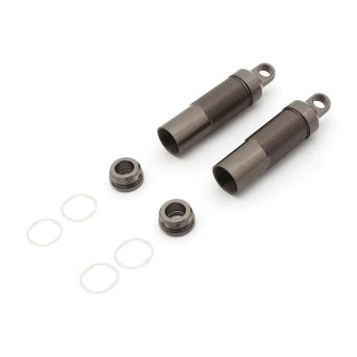 Gunmetal Rear Shock Case Set (2pcs) for Optima Mid 1/10 4WD Buggy | Kyosho