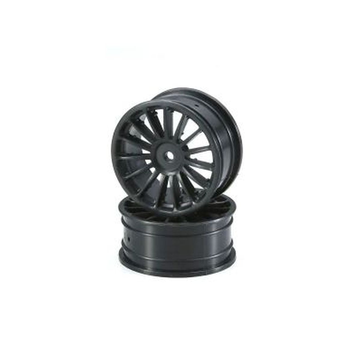 15-Spoke Racing Wheel Black 24mm 2-Pack for 1/10 Touring Car | Kyosho