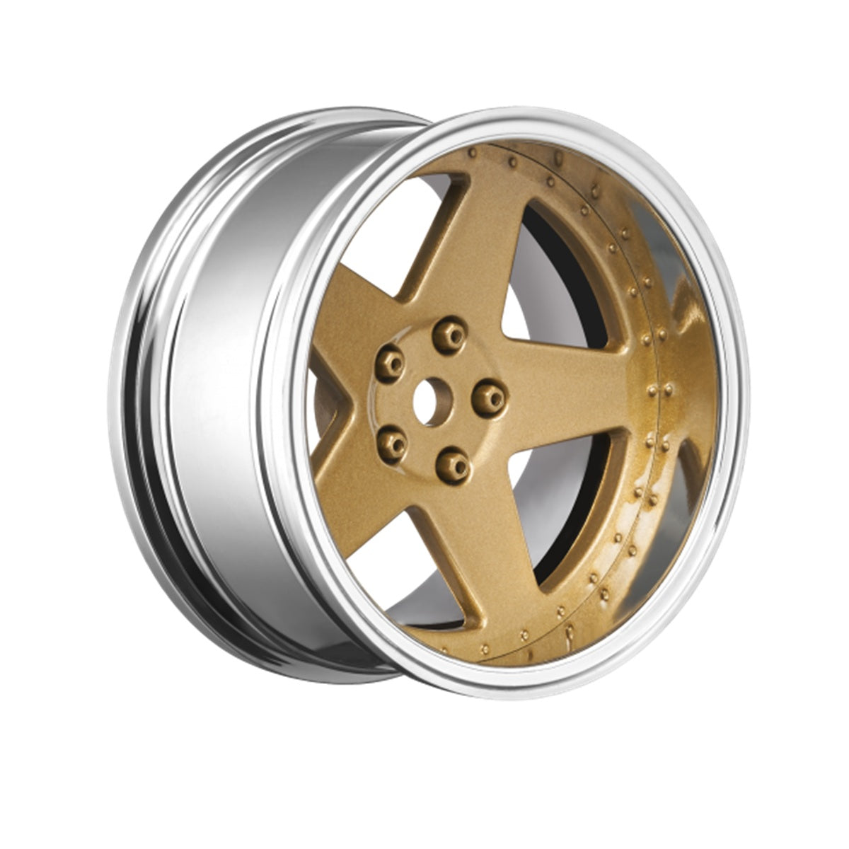 Louise RC 5-Spoke Bronze 1/10 Drift Wheels with Adjustable Offset - 4 Piece Set
