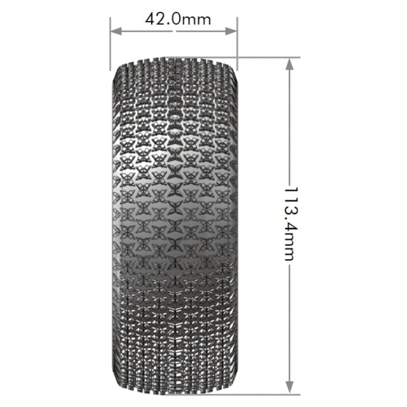 Louise R/C B-Maglev 1/8 Soft Front/Rear, 17mm Hex, Mounted on White Rim LT3100SW
