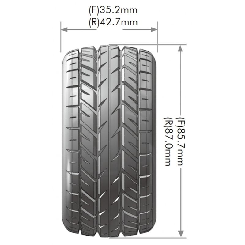 Louise R/C E-Rocket 1/10 4WD Front Buggy Tire, Soft, Mounted on White LT3186SWKF