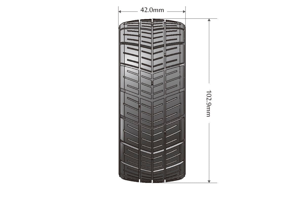 Louise R/C MFT GT-Shiv 1/8 GT Tires, 17mm Hex, Soft, Mounted on Black Spoke Rim, Front/Rear (2) LT3284SB