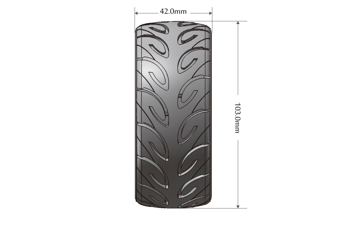 Louise R/C MFT GT-Tarmac 1/8 GT Tires, 17mm Hex, Soft, Mounted on Black Spoke Rim, Front/Rear (2) LT3285SB