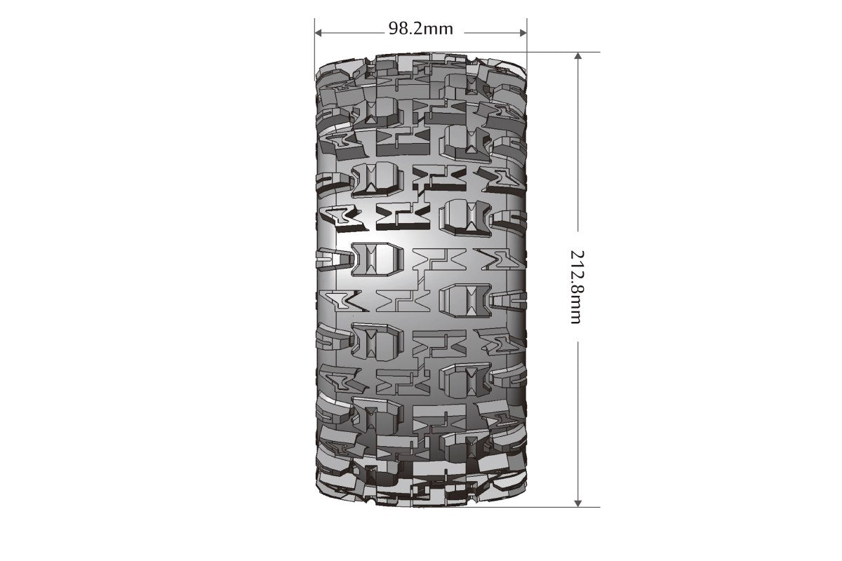 Louise R/C MFT X-Pioneer X-MAXX Sport Monster Truck Tires Mounted, 24mm Hex, (2) LT3296B