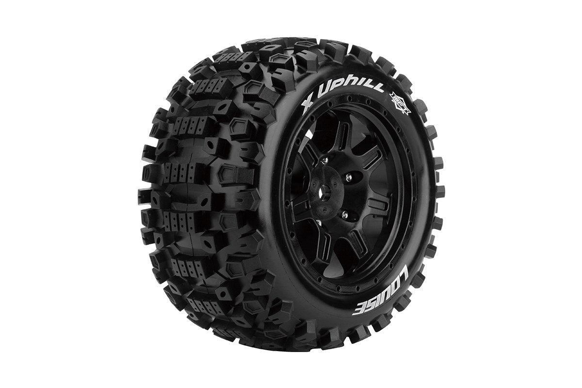 Louise R/C MFT X-Uphill X-MAXX Sport Monster Truck Tires Mounted, 24mm Hex, (2) LT3297B