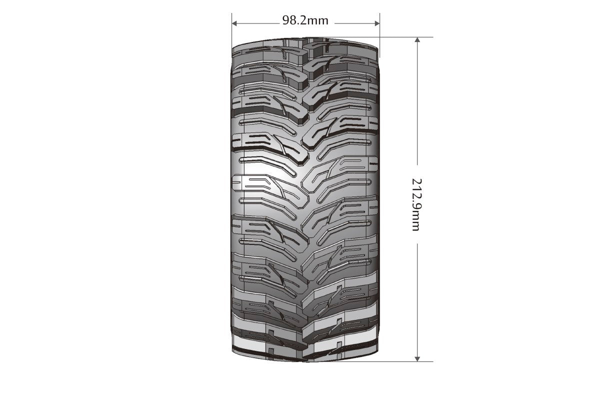 Louise R/C MFT X-Cyclone X-MAXX XRT Sport Monster Truck Tires 24mm Hex (2) LT3298B