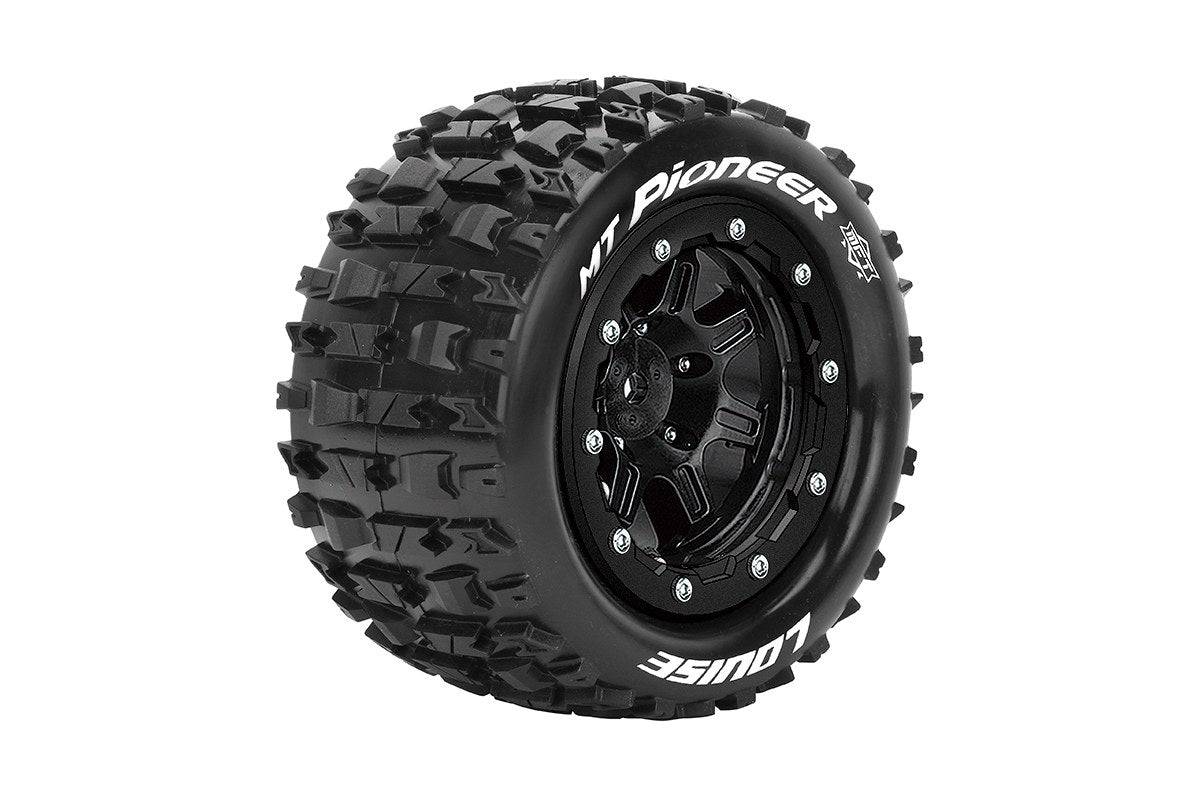 Louise MT-Pioneer Traxxas Maxx Sport Belted MFT Tires Bead-Lock 2.8 Rims 1/2-Offset Hex 17mm (2)