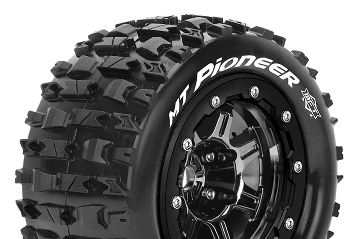 Louise R/C MT-Pioneer 3.8 Belted Monster Truck Tires for Traxxas Maxx 17mm Hex 2-Pack